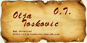 Olja Tošković vizit kartica
